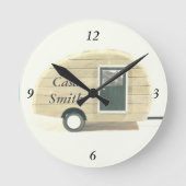 Gepersonaliseerd gestroomlijnde trappelkamper ronde klok (Voorkant)
