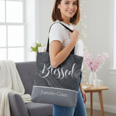 Gepersonaliseerd gestut modern script tote bag