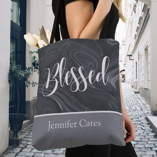 Gepersonaliseerd gestut modern script tote bag