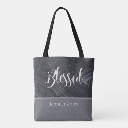 Gepersonaliseerd gestut modern script tote bag (Achterkant)