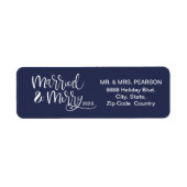 Gepersonaliseerd, Getrouwd en Vrolijk, Eerste Kers Etiket (Voorkant)