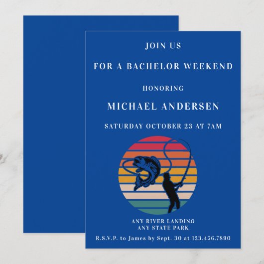 Gepersonaliseerd Gevist vrijgezellenweekend Kaart (Voorkant / Achterkant)