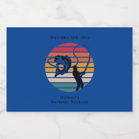 Gepersonaliseerd Gevist vrijgezellenweekend Likeurfles Etiket (Enkel label)