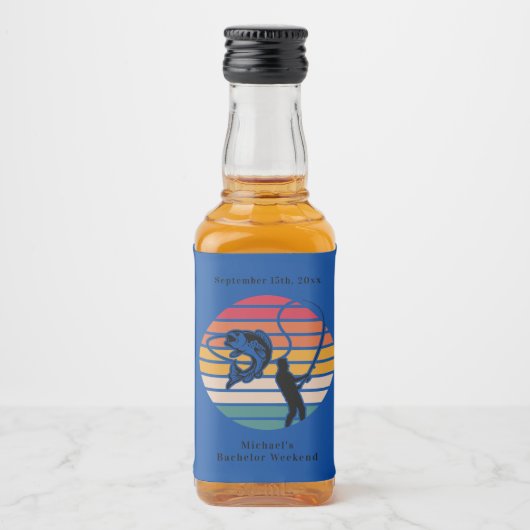 Gepersonaliseerd Gevist vrijgezellenweekend Likeurfles Etiket (Voorkant)