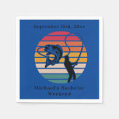 Gepersonaliseerd Gevist vrijgezellenweekend Servet (Voorkant)