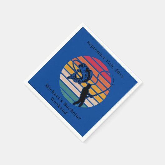 Gepersonaliseerd Gevist vrijgezellenweekend Servet (Hoek)