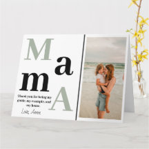 Gepersonaliseerd gevouwen Wenskaart voor Moederdag