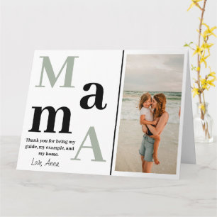 Gepersonaliseerd gevouwen Wenskaart voor Moederdag Kaart