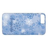 Gepersonaliseerd geweldig Snowflakes Patroon Case-Mate iPhone Case (Achterkant (Horizontaal))