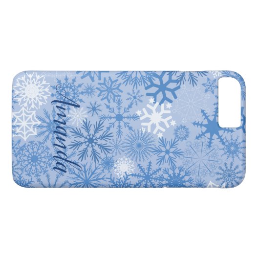 Gepersonaliseerd geweldig Snowflakes Patroon Case-Mate iPhone Case (Achterkant (Horizontaal))