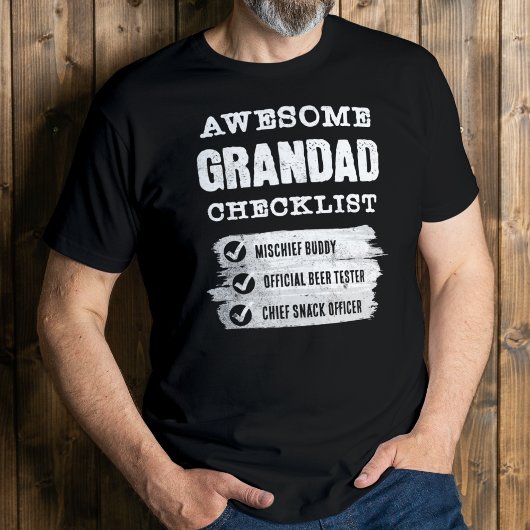 Gepersonaliseerd Geweldige Grandad Funny T-shirt