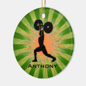 Gepersonaliseerd gewichtLifter/BodyBuilder-Ornamen Keramisch Ornament (Links)