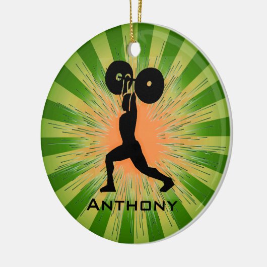 Gepersonaliseerd gewichtLifter/BodyBuilder-Ornamen Keramisch Ornament (Links)