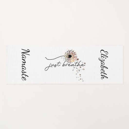 Gepersonaliseerd gewoon Breathe Dandelion Butterfl Yogamat (Voorkant (horizontaal))