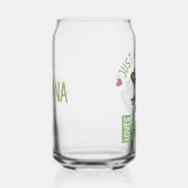 Gepersonaliseerd Gewoon een meisje dat van kikkers Blikvorm Glas (Rechts)