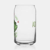 Gepersonaliseerd Gewoon een meisje dat van kikkers Blikvorm Glas (Links)