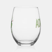 Gepersonaliseerd Gewoon een meisje dat van kikkers Wijnglas Zonder Voet (Links)