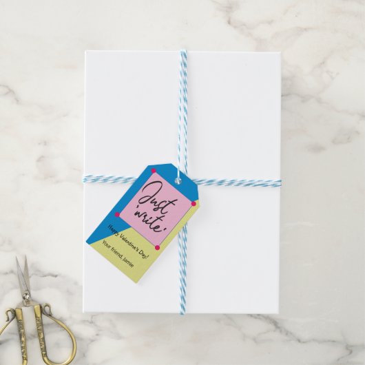 Gepersonaliseerd Gewoon "schrijven" Classroom Vale Cadeaulabel (Met Touw)