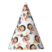 Gepersonaliseerd gezicht 10e 20e 30e 40e verjaarda feesthoedjes (Achterkant)
