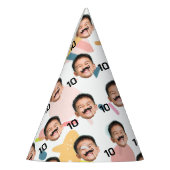 Gepersonaliseerd gezicht 10e 20e 30e 40e verjaarda feesthoedjes (Links)