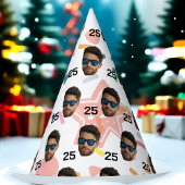 Gepersonaliseerd gezicht 20e 30e 40e 50e verjaarda feesthoedjes