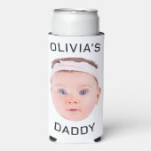 Gepersonaliseerd Gezicht, Aangepaste Baby Foto, Pa Seltzer Blikjeskoeler (Seltzer Voorkant)