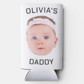 Gepersonaliseerd Gezicht, Aangepaste Baby Foto, Pa Seltzer Blikjeskoeler (Achterkant)