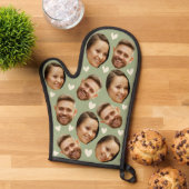 Gepersonaliseerd Gezicht Afbeelding Hart Koppel Sa Ovenwant (Top down)