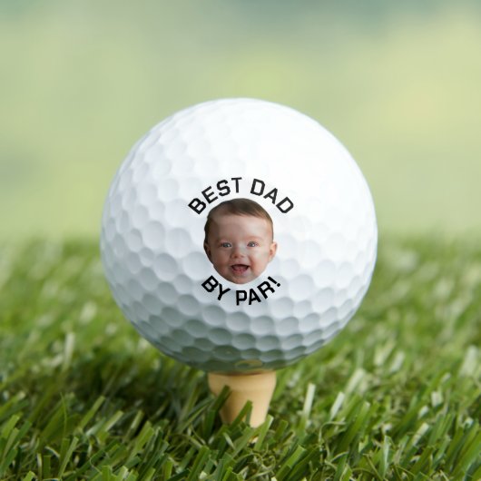 Gepersonaliseerd Gezicht Best Dad van Par New Dad  Golfballen (Insitu Shirt)