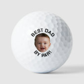 Gepersonaliseerd Gezicht Best Dad van Par New Dad  Golfballen (Voorkant)