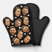 Gepersonaliseerd Gezicht Custom Foto Hart Paar Zwa Ovenwant (Voorkant / Achterkant)