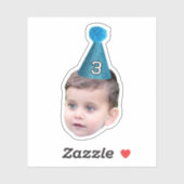 Gepersonaliseerd Gezicht Foto Age Party Milestone  Sticker (Vel)