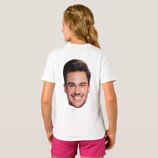 Gepersonaliseerd gezicht t-shirt (Achterkant volledig)