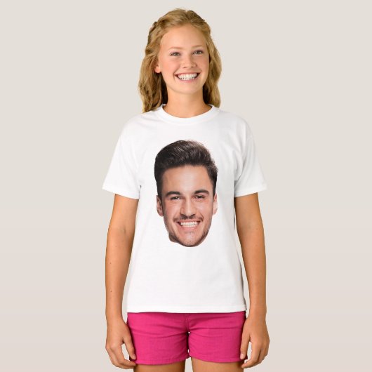 Gepersonaliseerd gezicht t-shirt (Voorkant volledig)