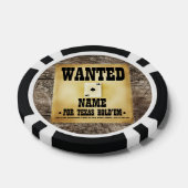 Gepersonaliseerd Gezocht voor Texas Hold'em Poker Chips (Enkel)