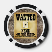 Gepersonaliseerd Gezocht voor Texas Hold'em Poker  Poker Chips (Achterkant)