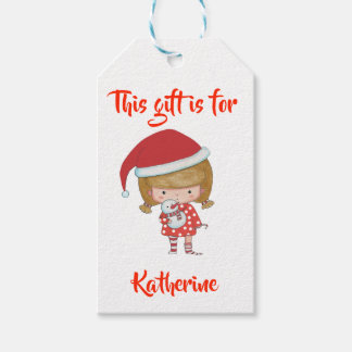Gepersonaliseerd / Gift Label / Christmas Chibi Me Cadeaulabel