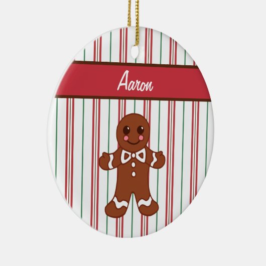 Gepersonaliseerd Gingerbrood Boy Ornament (Rechts)