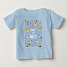Gepersonaliseerd Giraffe T-shirt voor Baby of peut