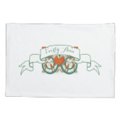 Gepersonaliseerd Girl Coral en Mint Kussensloop (Achterkant)