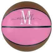 Gepersonaliseerd Girl's Monogrammed Basketball Basketbal (Voorkant)