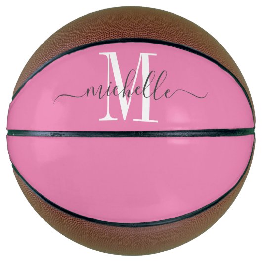 Gepersonaliseerd Girl's Monogrammed Basketball Basketbal (Voorkant)