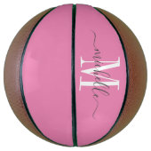Gepersonaliseerd Girl's Monogrammed Basketball Basketbal (Verticaal)