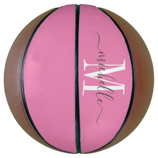 Gepersonaliseerd Girl's Monogrammed Basketball Basketbal (Verticaal)