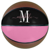 Gepersonaliseerd Girl's Monogrammed Basketball Basketbal (Voorkant)