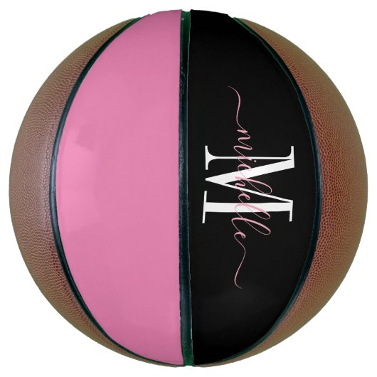 Gepersonaliseerd Girl's Monogrammed Basketball Basketbal (Verticaal)