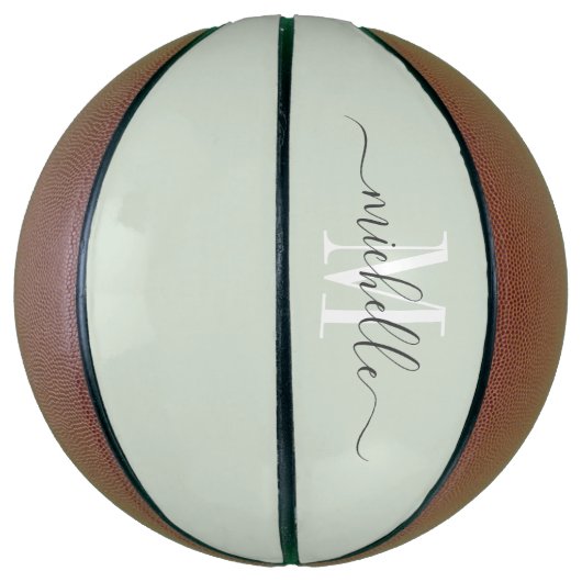 Gepersonaliseerd Girl's Monogrammed Script Basketb Basketbal (Verticaal)