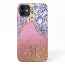 Gepersonaliseerd Girly Gold Glitter Monogrammed Ro