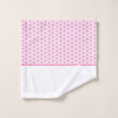 Gepersonaliseerd Girly Pink Magical Unicorn Bad Handdoek (Wasdoekje)