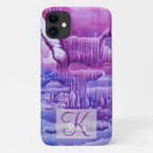 Gepersonaliseerd Girly Roos Monogrammed Abstract B Case-Mate iPhone Case (Achterkant)